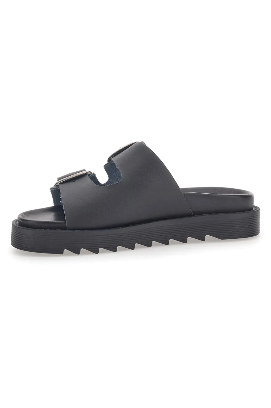 Ciabatte Nere In Vera Pelle Pittarello Capsule 27154