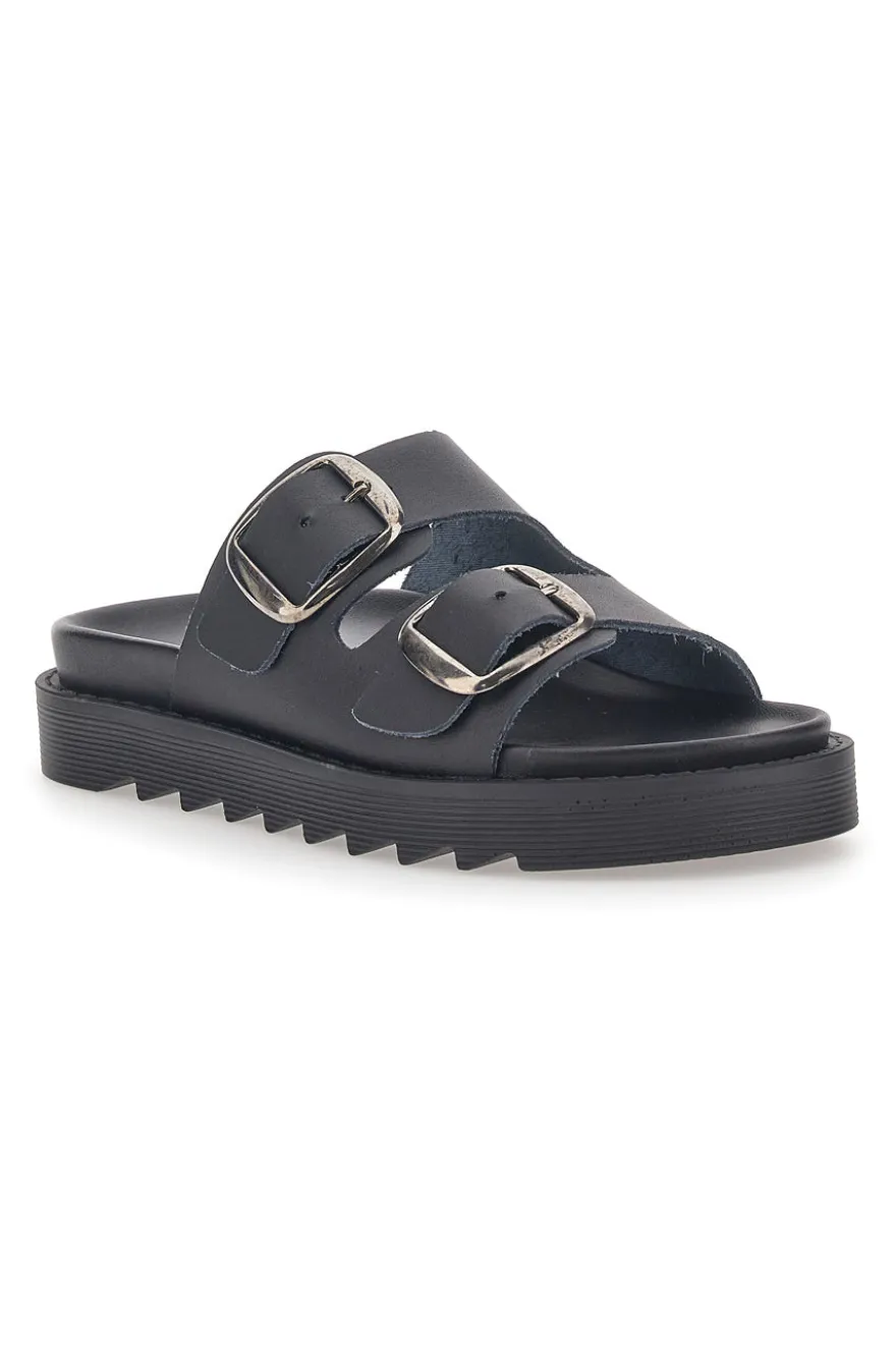 Ciabatte Nere In Vera Pelle Pittarello Capsule 27154