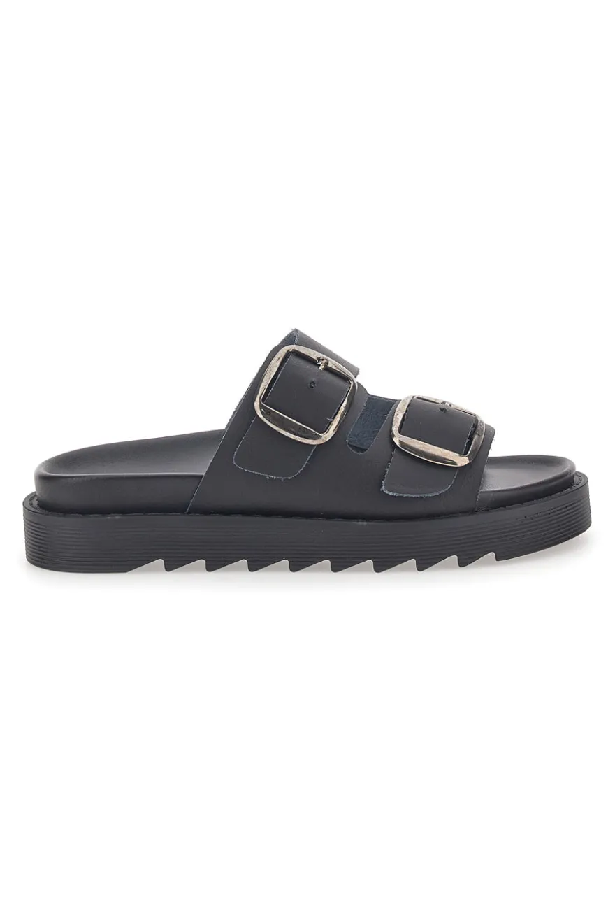 Ciabatte Nere In Vera Pelle Pittarello Capsule 27154