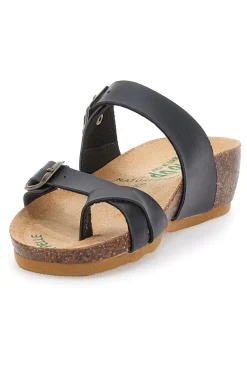 Ciabatte Nere Infradito Made In Italy Con Cinturini Bio Up 22710