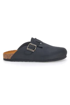 Ciabatte Nere Made in Italy Con Sottopiede in Vera Pelle SUPERGA S31U384