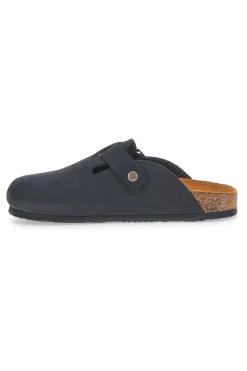 Ciabatte Nere Made in Italy Con Sottopiede in Vera Pelle SUPERGA S31U384