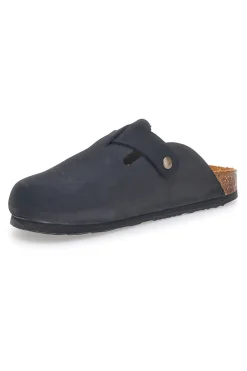Ciabatte Nere Made in Italy Con Sottopiede in Vera Pelle SUPERGA S31U384
