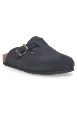 Ciabatte Nere Made in Italy Con Sottopiede in Vera Pelle SUPERGA S31U384