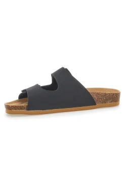 Ciabatte Nere Made In Italy Con Sottopiede In Vera Pelle Bio Up 26411