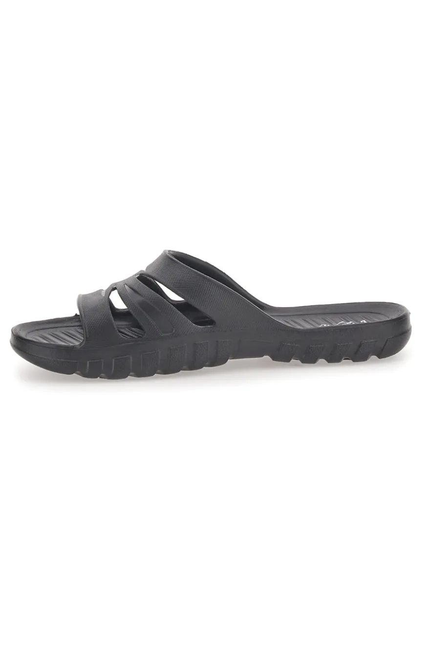 Ciabatte nere monoscocca con logo EVERLAST EV064