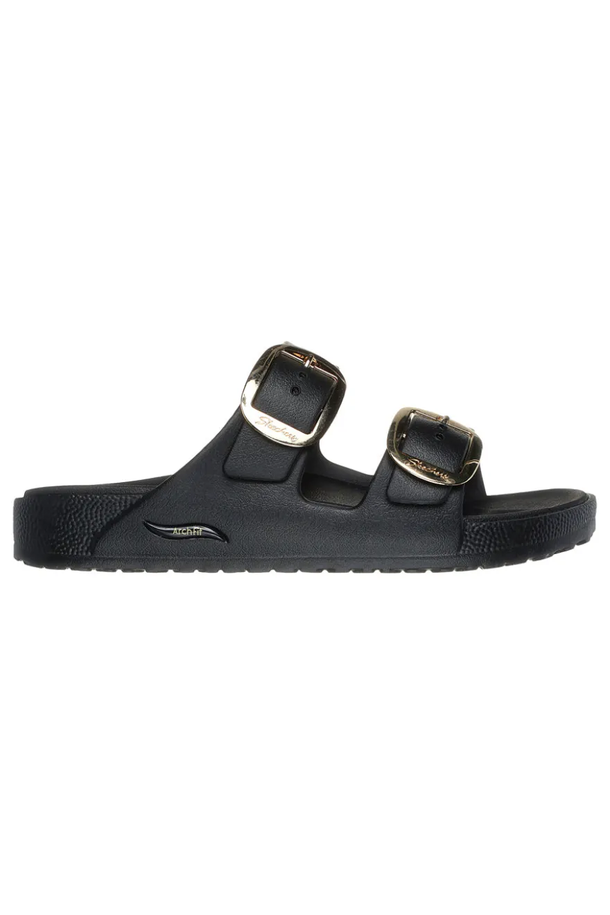 Ciabatte Nere Skechers Foamies: Arch Fit Cali Breeze Gold Star