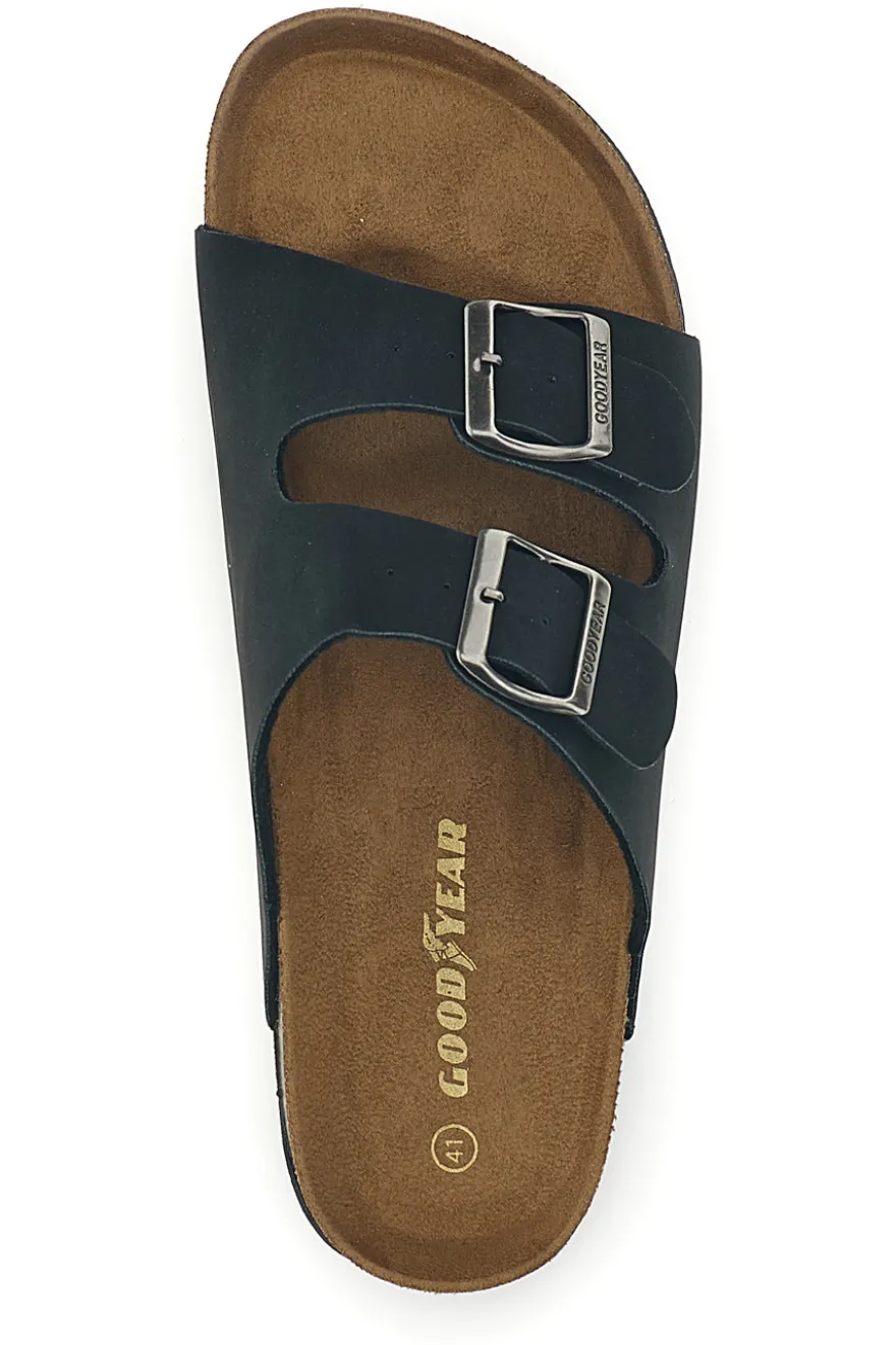Ciabatte nero con doppia fibbia Goodyear GY11031