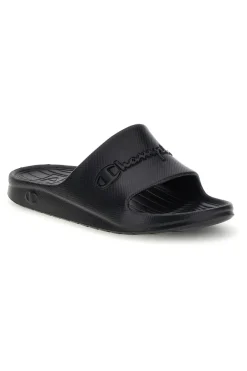 Ciabatte nero con fascia logata Champion Cabana Box Slide