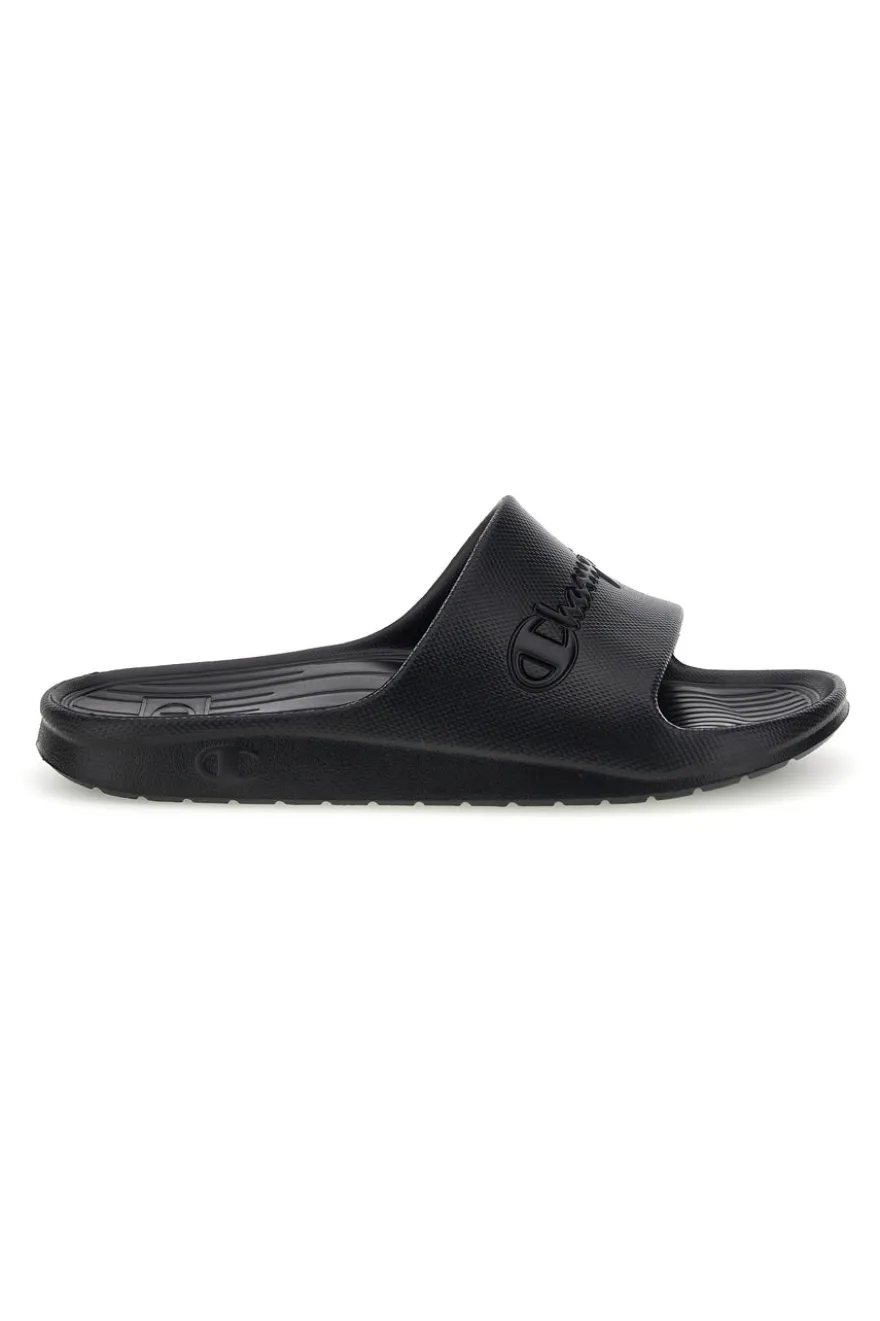 Ciabatte nero con fascia logata Champion Cabana Box Slide