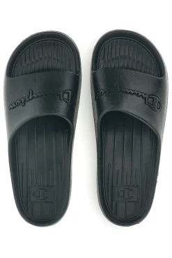 Ciabatte nero con fascia logata Champion Cabana Box Slide