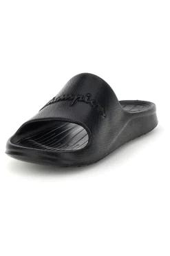 Ciabatte nero con fascia logata Champion Cabana Box Slide