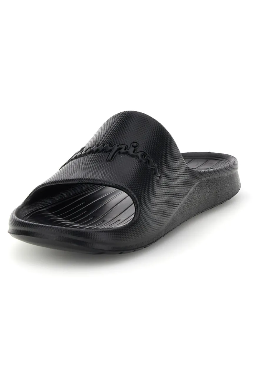 Ciabatte nero con fascia logata Champion Cabana Box Slide
