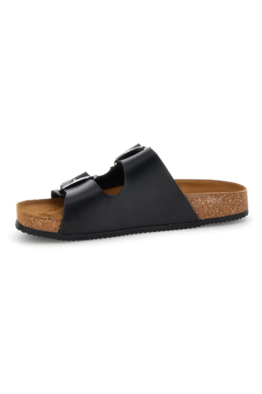 Ciabatte nero doppia fibbia Pittarello tierra 335A20630SR