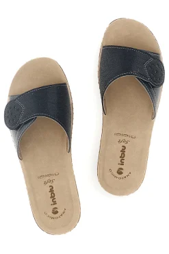 Ciabatte Nero Fascia Con Strass Inblu 2690