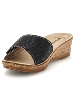 Ciabatte Nero Fascia Con Strass Inblu 2690