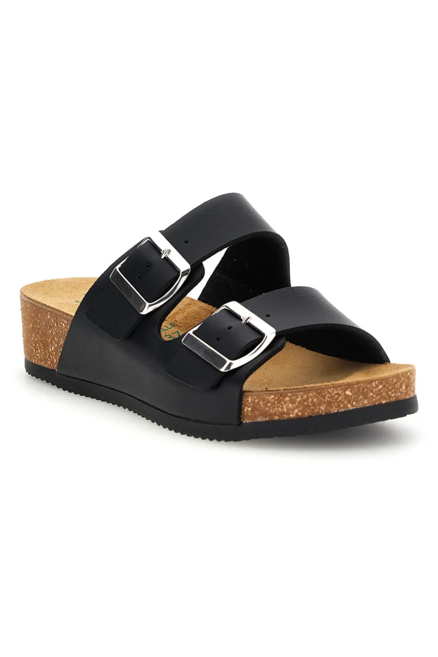 Ciabatte nero sottopiede in vera pelle Pittarello eco 293A350SR