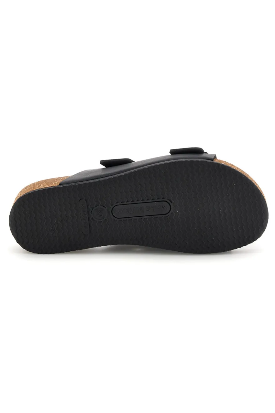Ciabatte nero sottopiede in vera pelle Pittarello eco 293A350SR