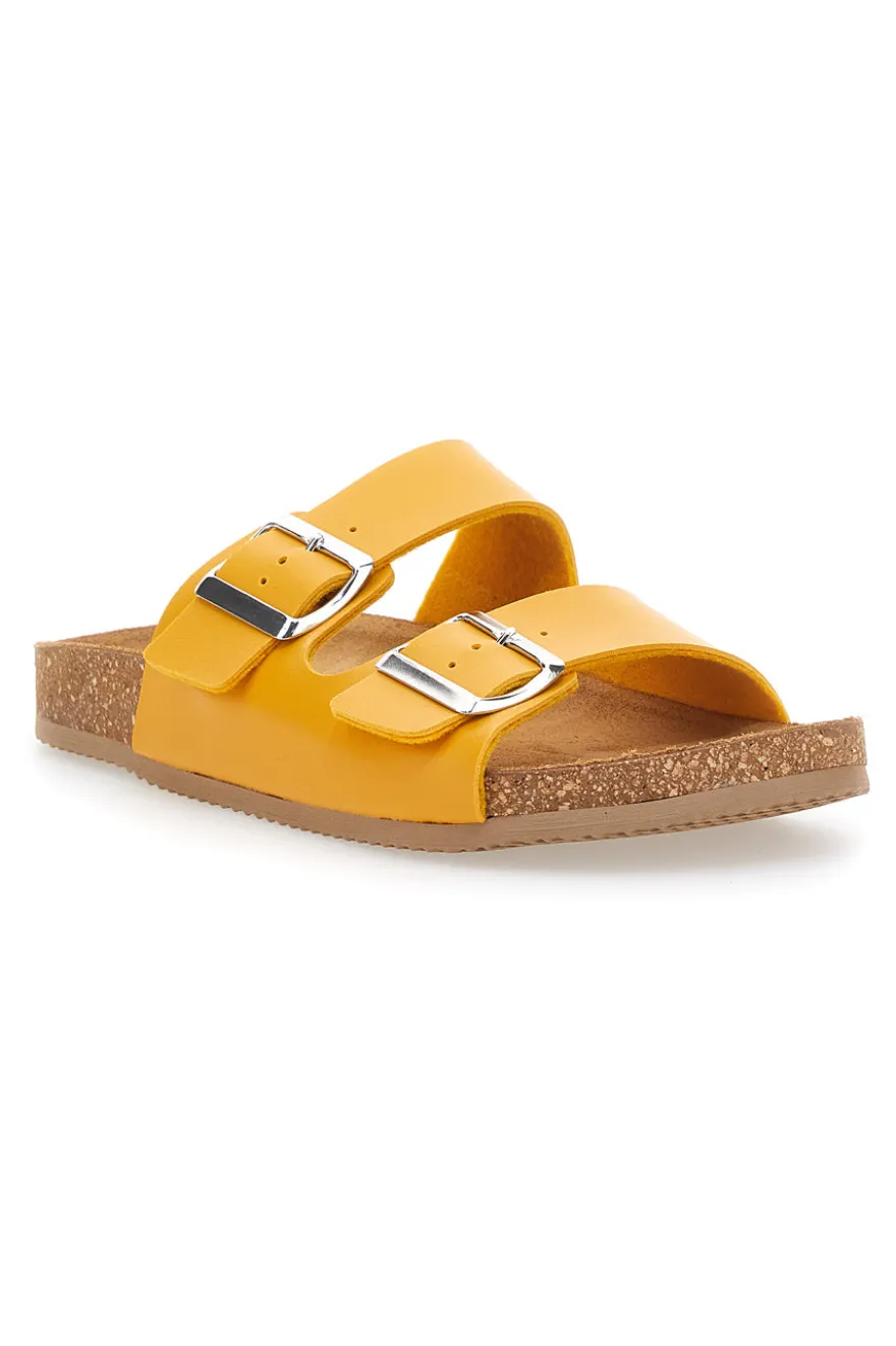 Ciabatte Ocra con Doppia Fibbia Made in Italy PITTARELLO TIERRA 335A20630SR
