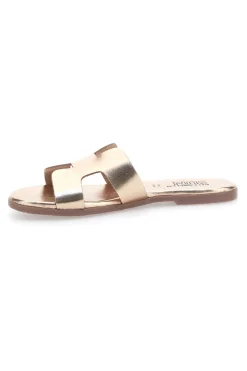 Ciabatte oro con fascia a H Pittarello SUN R01