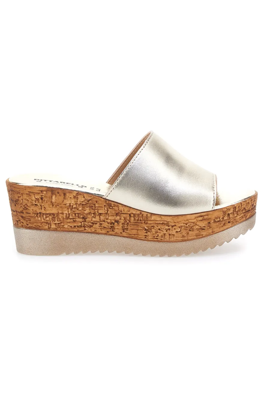 Ciabatte Oro con Fascia in Pelle Made in Italy PITTARELLO 233170428
