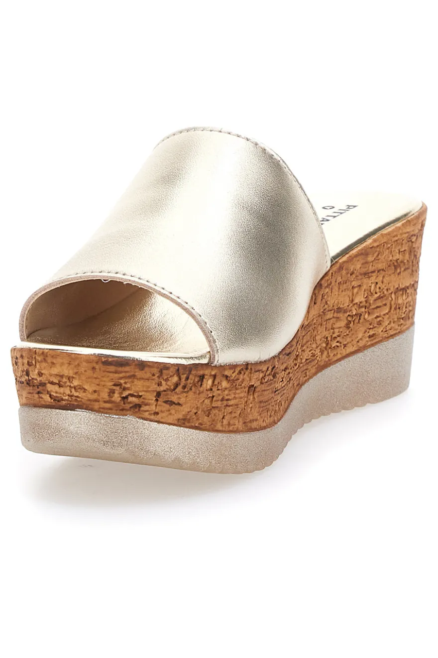 Ciabatte Oro con Fascia in Pelle Made in Italy PITTARELLO 233170428