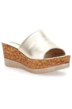 Ciabatte Oro con Fascia in Pelle Made in Italy PITTARELLO 233170428