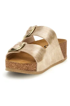 Ciabatte oro con sottopiede in vera pelle Pittarello Bio 250A20630S