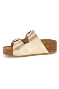 Ciabatte oro con sottopiede in vera pelle Pittarello Bio 250A20630S