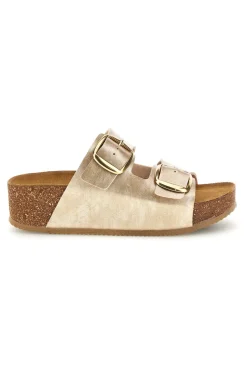 Ciabatte oro con sottopiede in vera pelle Pittarello Bio 250A20630S