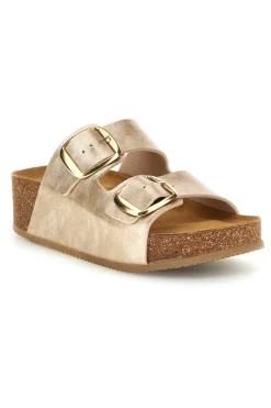 Ciabatte oro con sottopiede in vera pelle Pittarello Bio 250A20630S