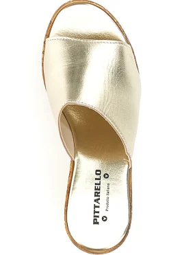 Ciabatte Oro Con Zeppa Effetto Sughero PITTARELLO 27623002