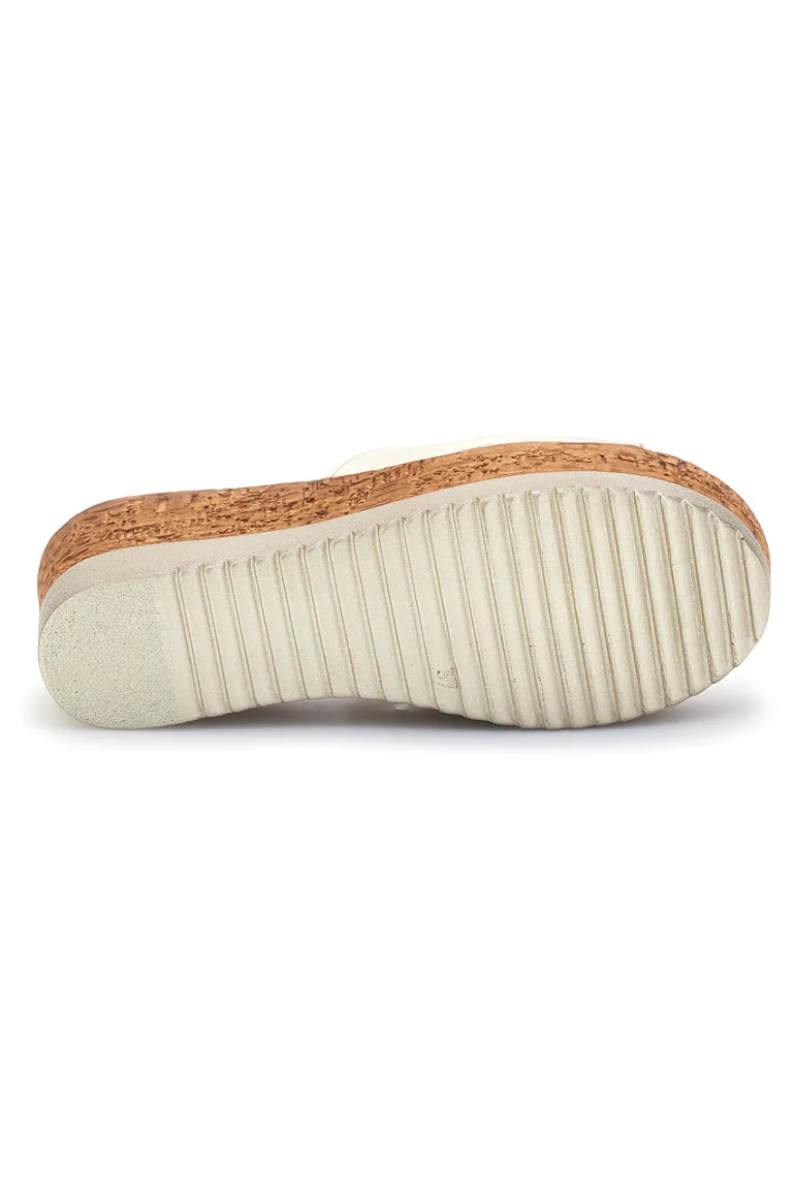 Ciabatte Oro con zeppa in vera pelle Made in Italy Pittarello 23317428