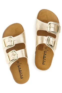 Ciabatte oro sottopiede in vera pelle Pittarello tierra 335A20630SR