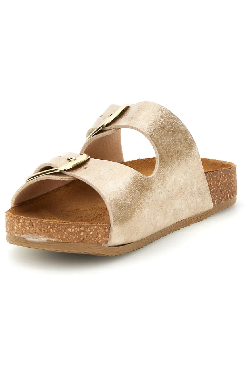 Ciabatte oro sottopiede in vera pelle Pittarello tierra 335A20630SR