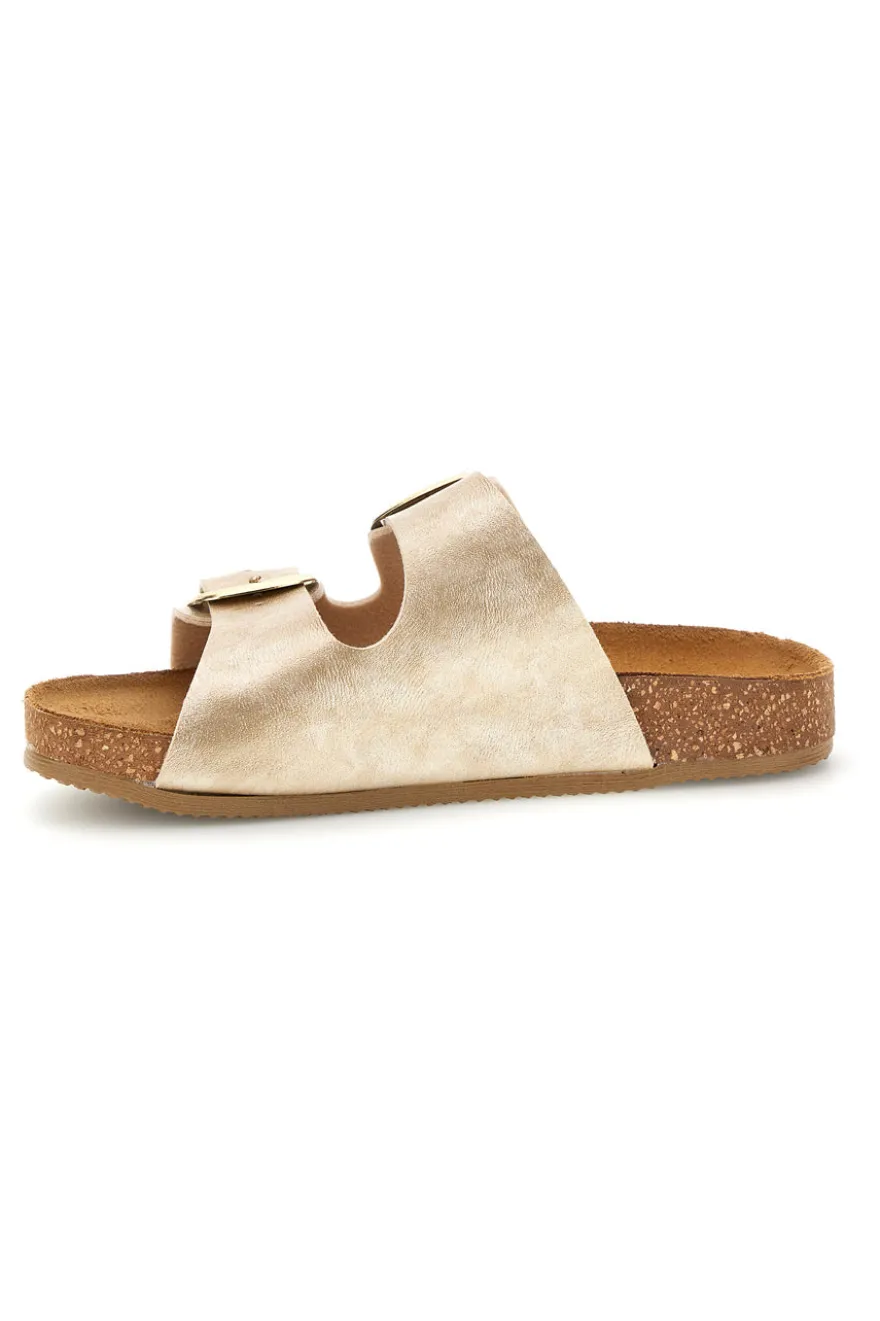 Ciabatte oro sottopiede in vera pelle Pittarello tierra 335A20630SR