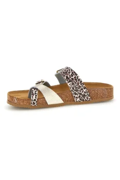 Ciabatte oro stampa animalier Pittarello Tierra 335A312SR