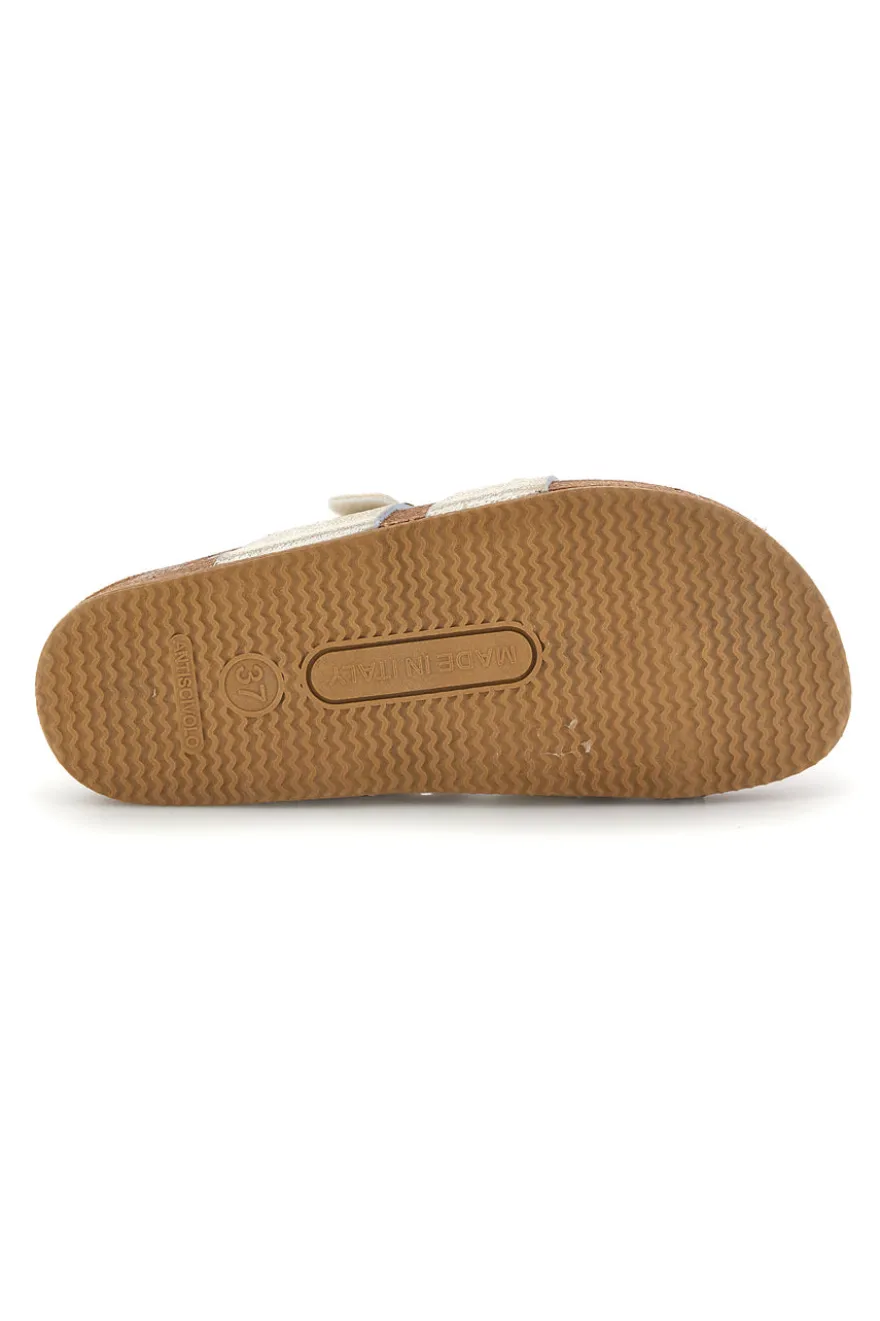 Ciabatte oro stampa animalier Pittarello Tierra 335A312SR
