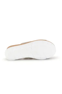 Ciabatte perla con zeppa e fascia larga Plocadi 11071242