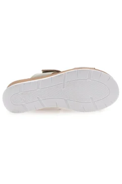 Ciabatte Perla con Zeppa A Contrasto Bianca e Velcro Regolabile PLOCADI 11073143