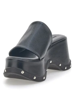 Ciabatte Platform Nere in Pelle Pittarello 5765