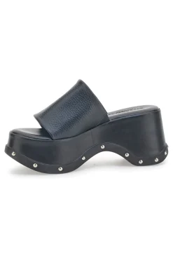 Ciabatte Platform Nere in Pelle Pittarello 5765