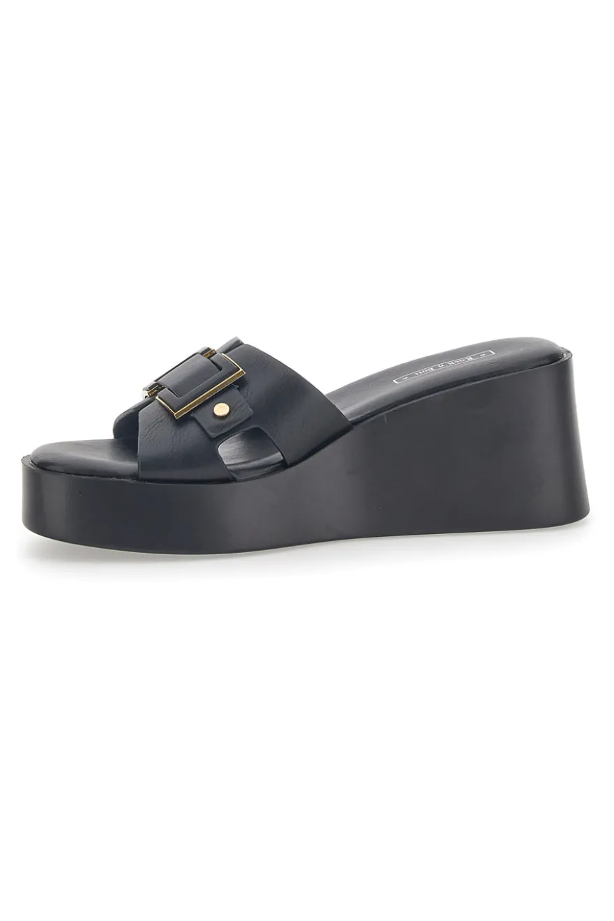 Ciabatte Platform Nere Rock'n Doll 390275