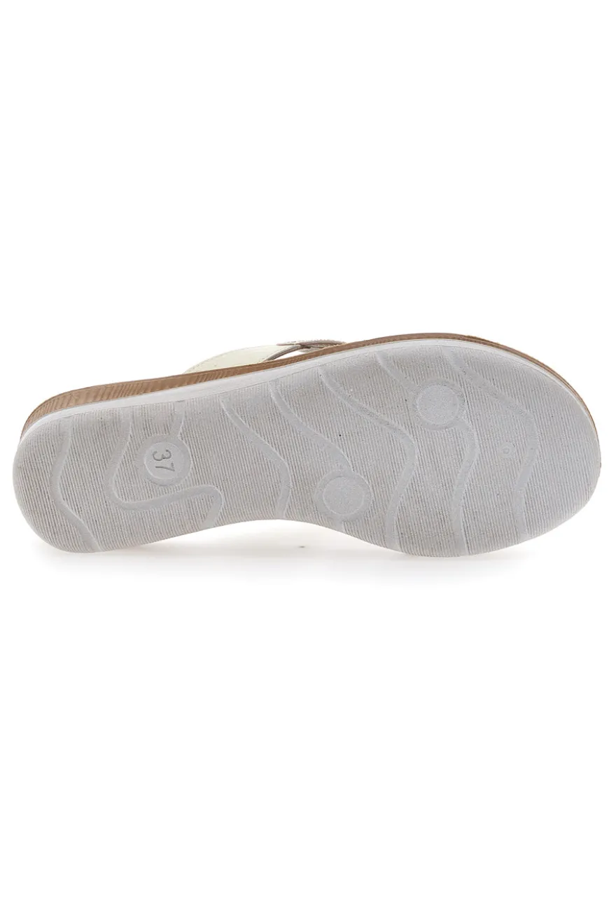 Ciabatte Platino Con Glitter Inblu 38 Bv