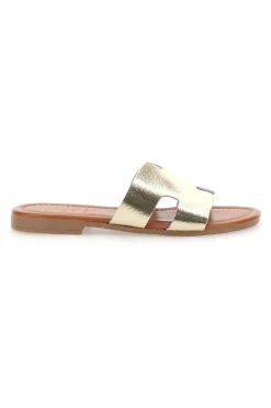 Ciabatte Platino Con Tomaia in Pelle Made in Italy Prima Riga 02