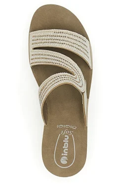 Ciabatte Platino con Zeppa e Strass Inblu 18 RN