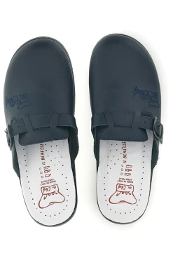 Ciabatte professionali blu in vera pelle Mr. chef 8015