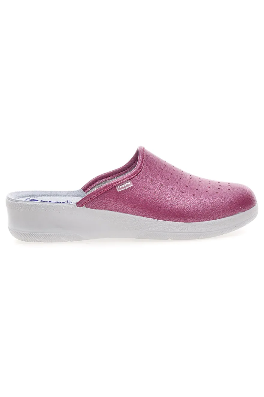 Ciabatte professionali fucsia traforate con plantare anatomico Inblu 5033N