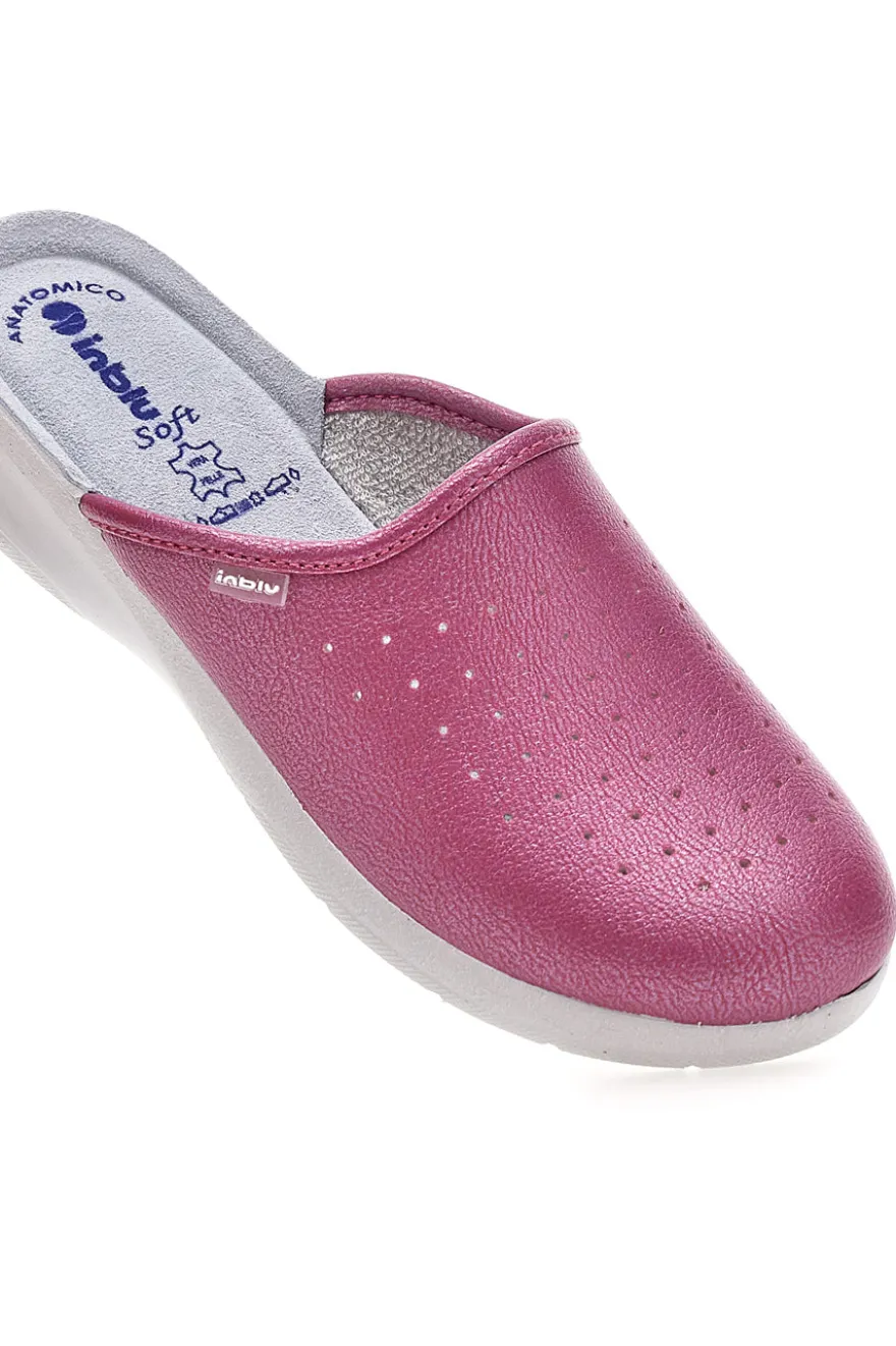 Ciabatte professionali fucsia traforate con plantare anatomico Inblu 5033N