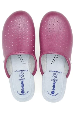 Ciabatte professionali fucsia traforate con plantare anatomico Inblu 5033N